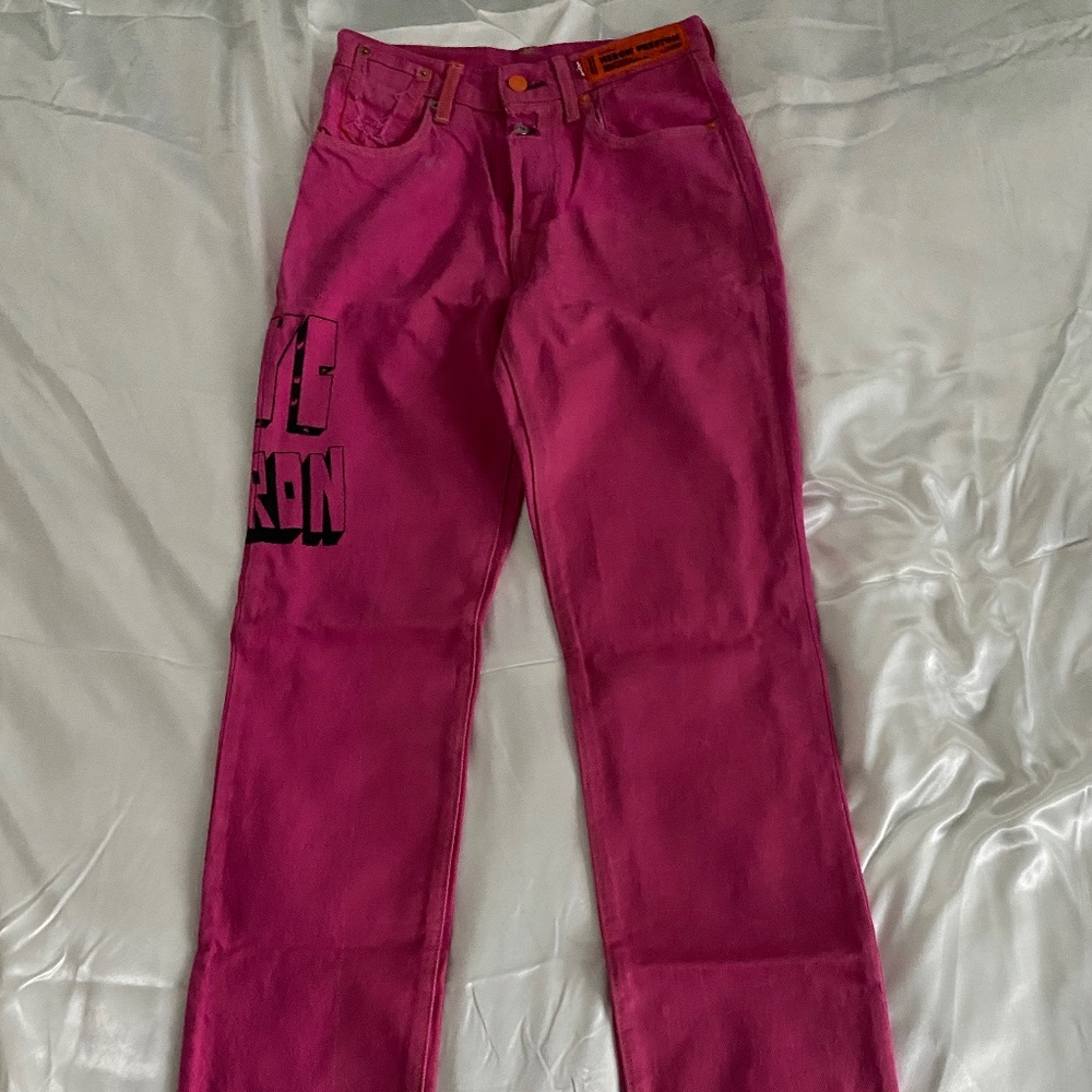 Pink Levi jeans